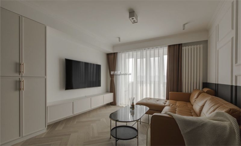 国投赞城5.0现代风格96平米二居室装修案例