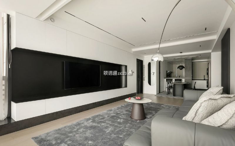 美好香域花境110平米现代风格三居室装修案例