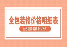 全包裝修價(jià)格明細(xì)表,全包裝修需要多少錢
