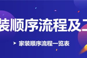 装修流程及购买顺序时间表