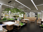 绿茶 品牌连锁餐厅520平新中式风格装修案例