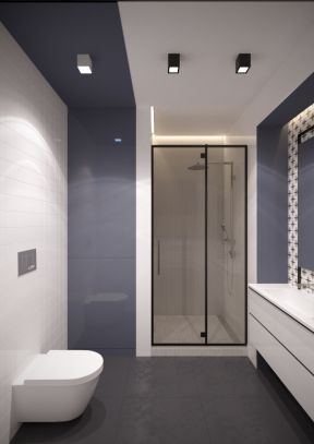 卫生间淋浴房设计 简约卫生间瓷砖装修效果图