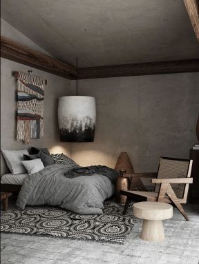 现代卧室装修效果图小户型 现代卧室背景墙创意效果图