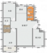 阳光揽胜现代风格108平米三居室装修案例