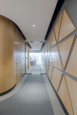 上海写字楼办公室现代走廊装修设计图