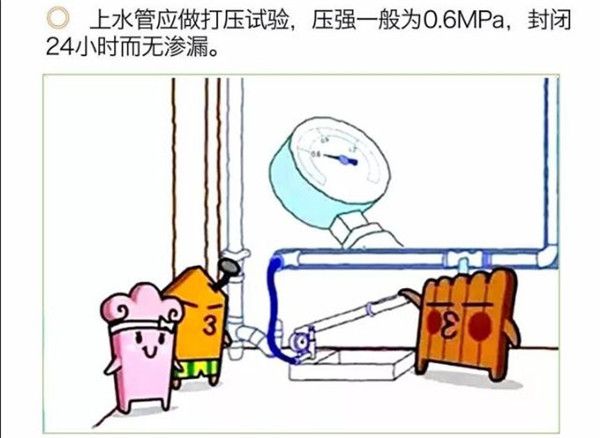 水管安裝尺寸標準