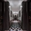 上海酒店美式复古走廊装修效果图