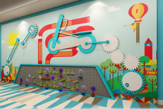 上海实验幼儿园科技墙装修设计图