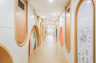 上海私立幼儿园走廊装潢设计图