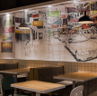 上海餐饮店创意背景墙设计装修效果图