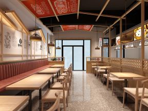 上海餐饮店木质设计装修效果图