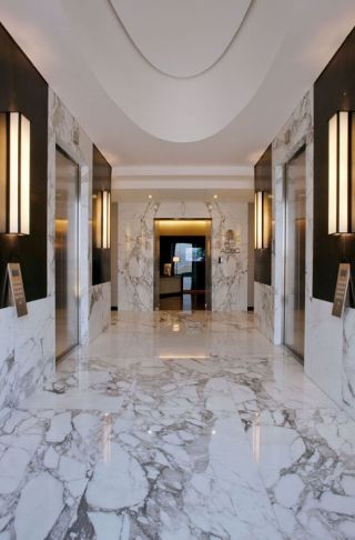 上海办公楼电梯走廊装修效果图