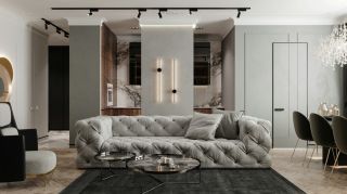 140平米现代客厅装饰装潢设计效果图