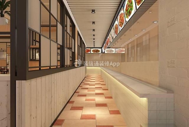上海快餐店走廊地板装修设计效果图
