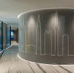 上海办公楼创意走廊装修设计效果图