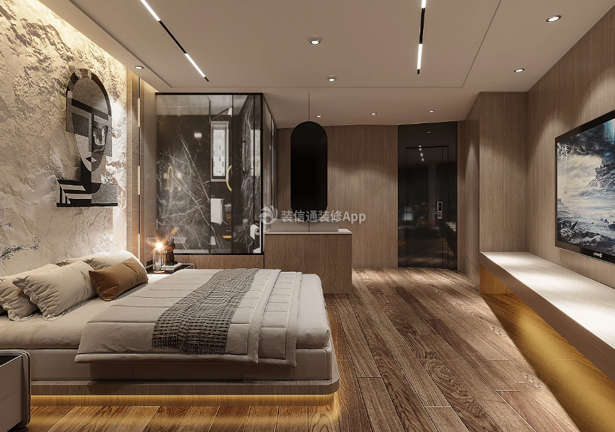杭州酒店欧式现代双人间装修设计效果图