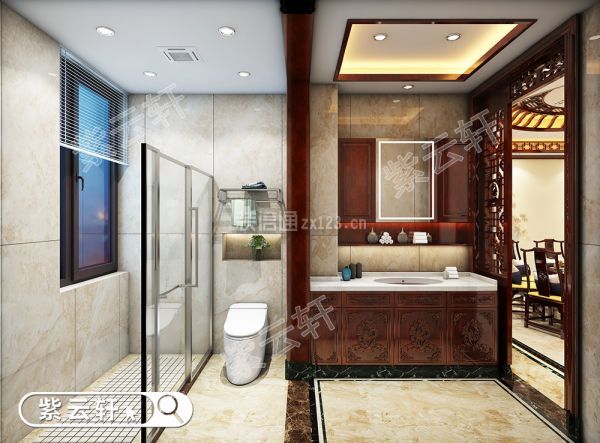 别墅卫浴室中式设计风格
