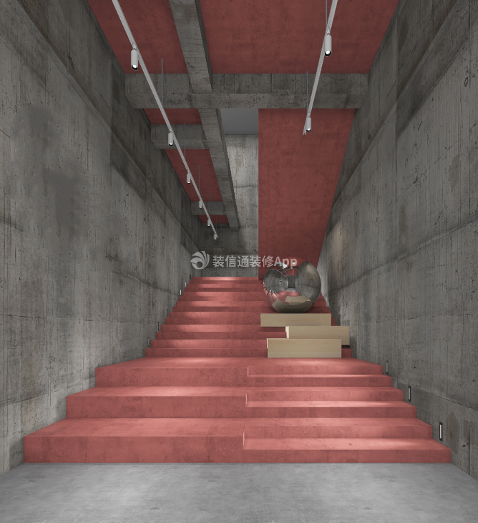 杭州沙龙店面楼梯装修设计效果图