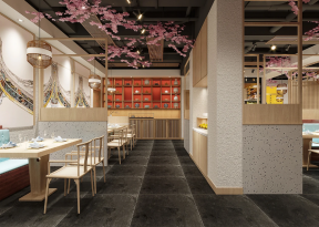 杭州新中式餐饮店铺室内装修效果图