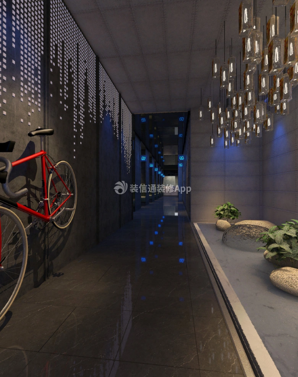 杭州餐厅创意走廊装修装潢效果图