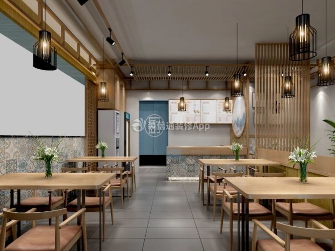 杭州小型餐馆大厅装修设计效果图