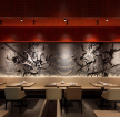 杭州餐厅国潮背景墙装修装潢效果图