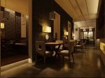 杭州餐馆大厅灯饰装修设计效果图