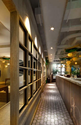 杭州餐厅走廊装修装潢效果图