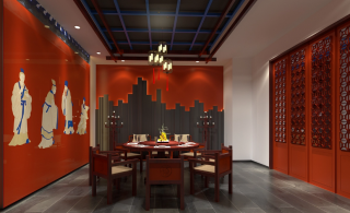 杭州餐厅中式包间装修装潢效果图