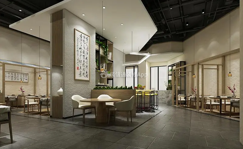 杭州360平米茶餐厅中式装修设计效果图