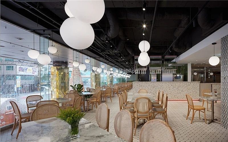 杭州360平米茶餐厅大厅灯饰装修设计图