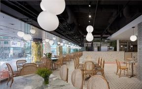 杭州360平米茶餐厅大厅灯饰装修设计图