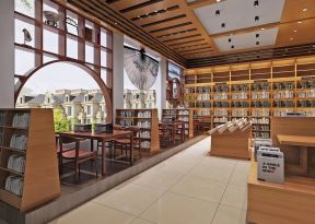 杭州430平米中式书店装修设计效果图