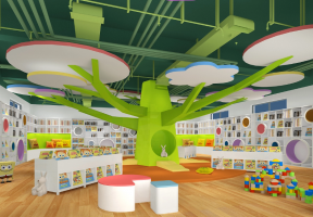 杭州230平米儿童书店创意装修设计效果图