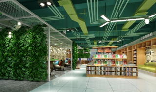 杭州230平米书店室内装修设计效果图