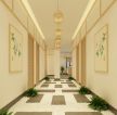 杭州美容院走廊日式装潢效果图