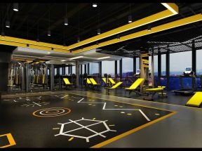 杭州健身中心室内地板装修案例图