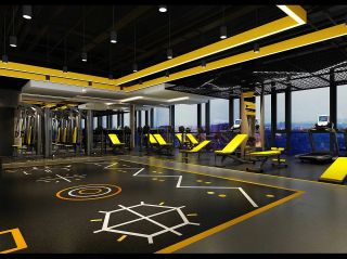 杭州健身中心室内地板装修案例图