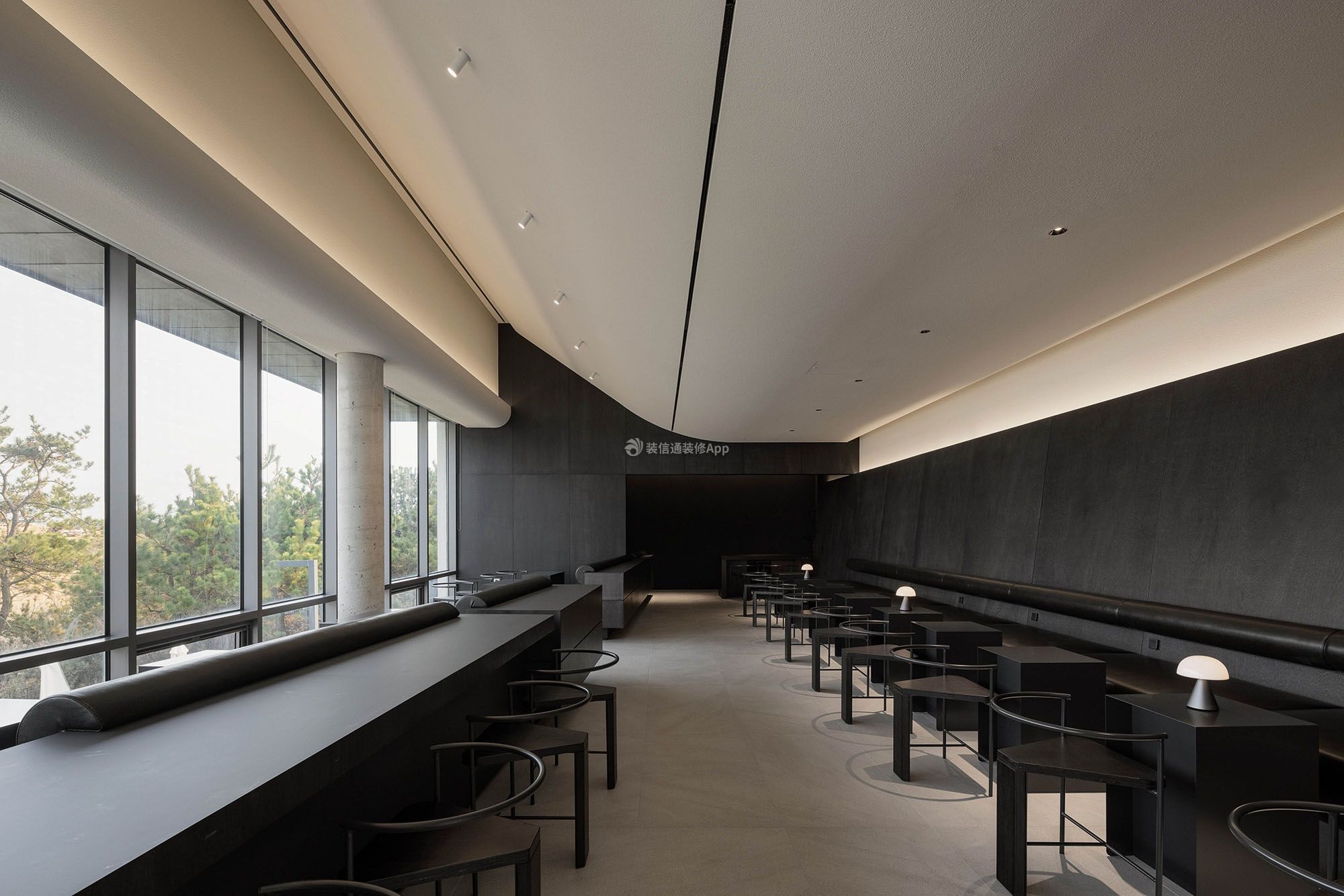 杭州100平米咖啡厅室内装修设计效果图