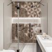 小户型公寓卫生间淋浴房背景墙装修设计效果图