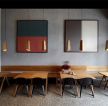 杭州100平米咖啡厅室内背景墙装修设计效果图