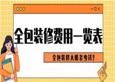 全包裝修大概多少錢,全包裝修費用一覽表