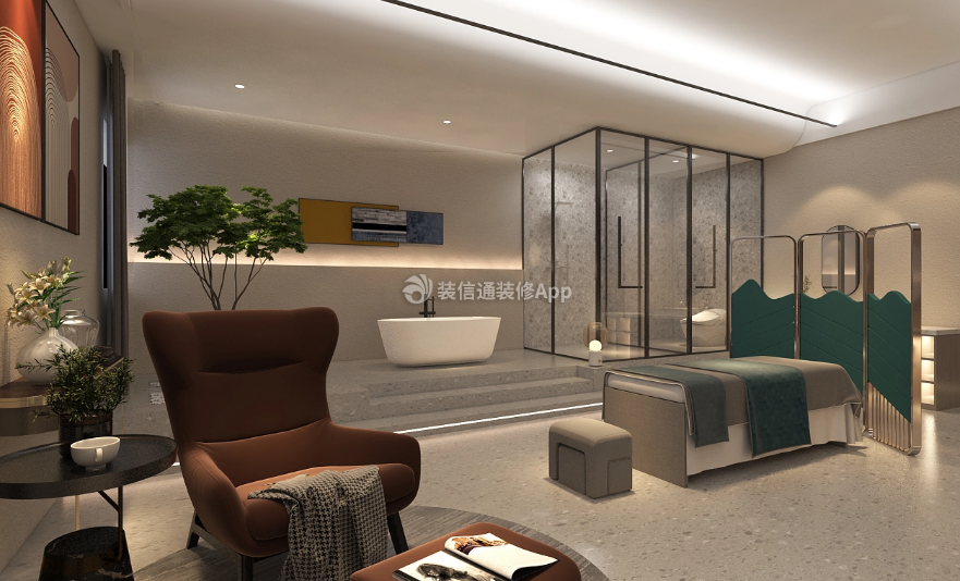 杭州600平米美容会所VIP房间装修设计效果图