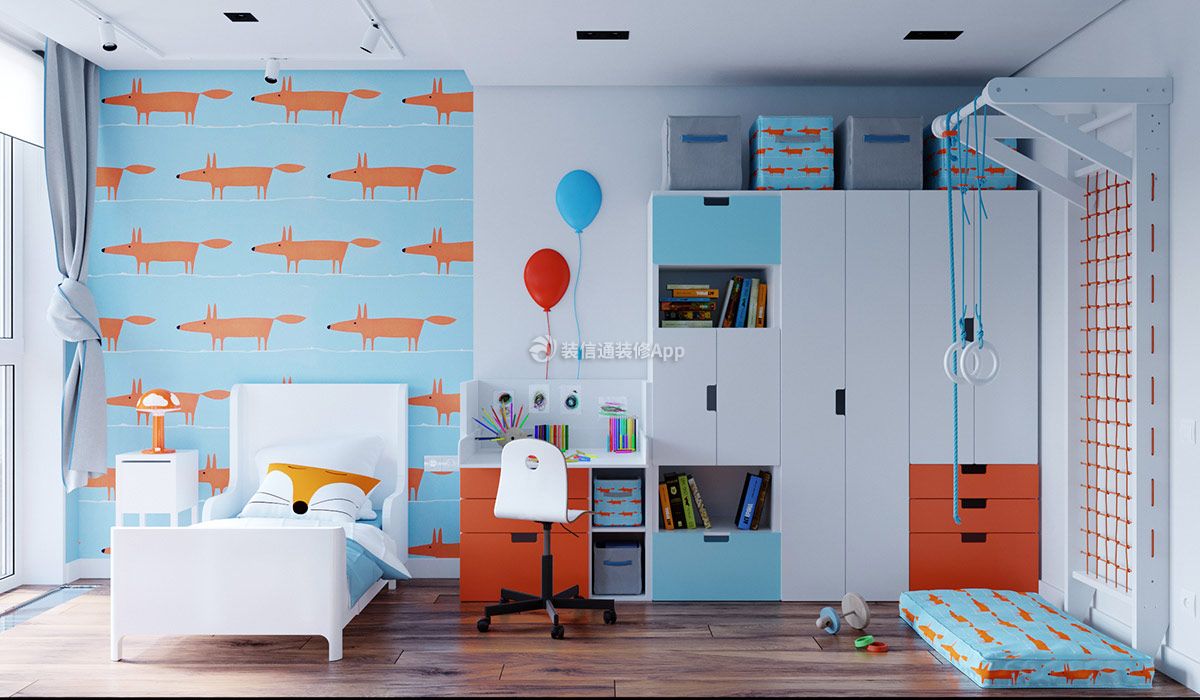 现代儿童房室内整体装修设计效果图