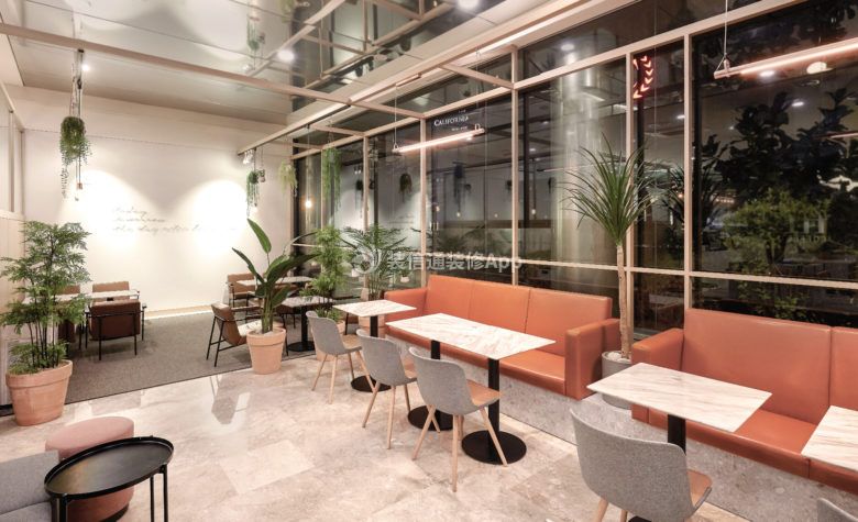 杭州140平米咖啡厅室内装修设计效果图