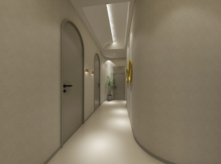 杭州600平米美容会所走廊装修设计效果图