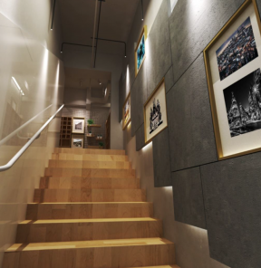杭州140平米咖啡馆楼梯间装修设计效果图