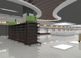杭州超市室内装修布置效果图