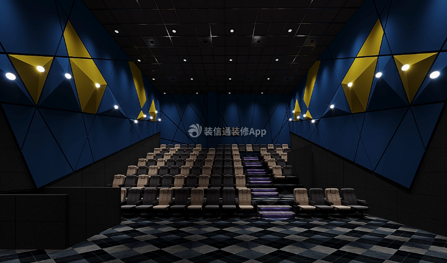 杭州电影院放映厅背景墙装饰设计效果图
