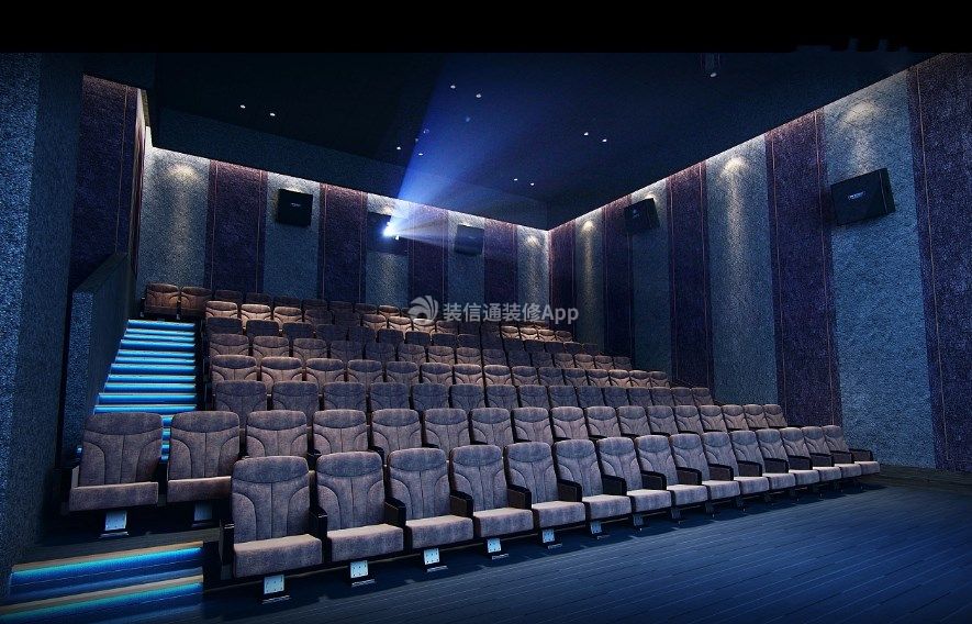 杭州电影院背景墙灯饰装修设计效果图